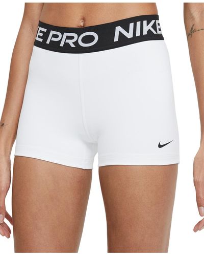 Nike Pro 3" Shorts - White