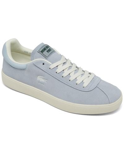Lacoste Baseshot Suede Casual Sneakers From Finish Line - Blue