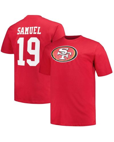 Fanatics Deebo Samuel San Francisco 49ers Big And Tall Player Name And Number T-shirt - Red