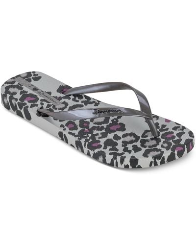 Ipanema Animal Print Slip-on Thong Sandals - Metallic