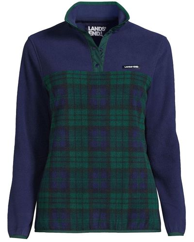 Lands End Tall Heritage Fleece Snap Neck Pullover 