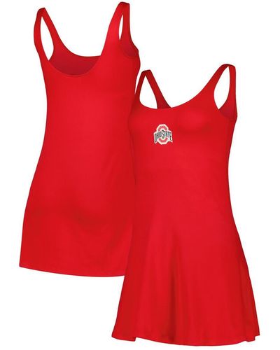 ZooZatZ Ohio State Buckeyes Logo Scoop Neck Dress - Red