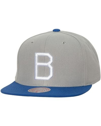 Mitchell & Ness Brooklyn Dodgers Cooperstown Collection Away Snapback Hat - Gray