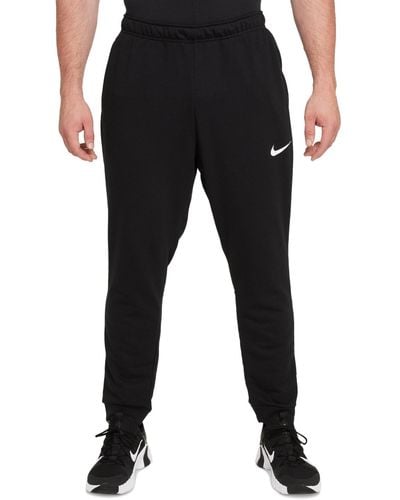Nike Dri-fit Taper Fitness Fleece Pants - Black