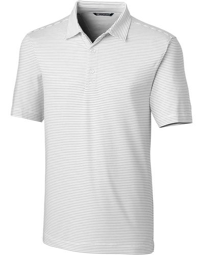 Cutter & Buck Forge Pencil Stripe Stretch Big And Tall Polo Shirt - White