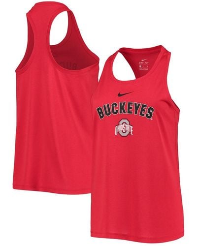Nike Ohio State Buckeyes Arch And Logo Classic Performance Tank Top - Red