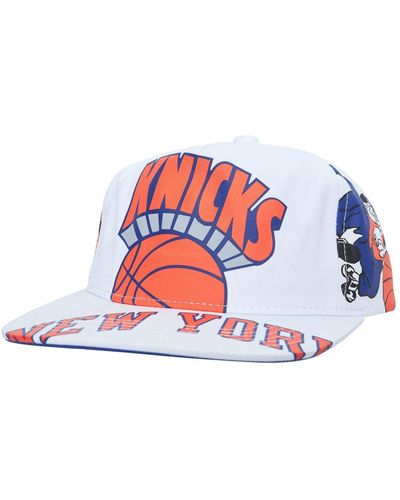 Mitchell & Ness New York Knicks Hardwood Classics In Your Face Deadstock Snapback Hat - White
