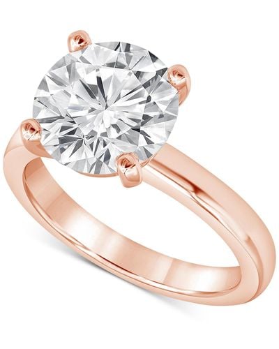Badgley Mischka Certified Lab Grown Diamond Solitaire Engagement Ring (4 Ct. T.w. - Pink