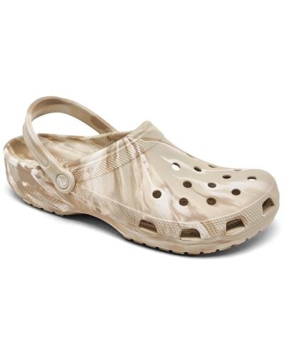 Crocs™ Classic Marbled-like Clogs From Finish Line - White