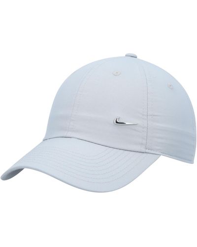 Nike And Metal Swoosh Club Performance Adjustable Hat - Blue