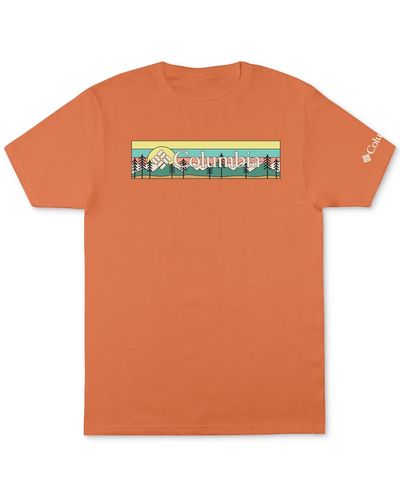 Columbia Pine Tree Graphic T-shirt - Orange