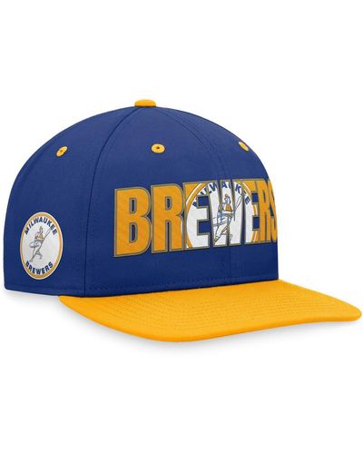 Nike Milwaukee Brewers Cooperstown Collection Pro Snapback Hat - Blue