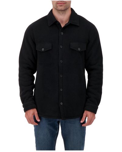 Heat Holders Jax Long Sleeve Solid Shirt Jacket - Blue