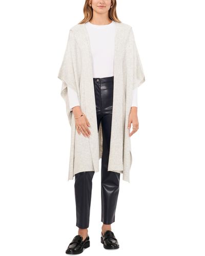 Vince Camuto Shawl-collar Hooded Cardigan - White