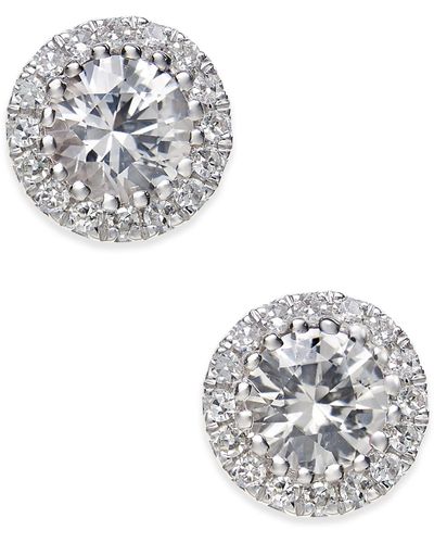 Macy's Diamond Screw Back Stud Earrings (4 ct. t.w.) in 14k White Gold |  Montebello Town Center