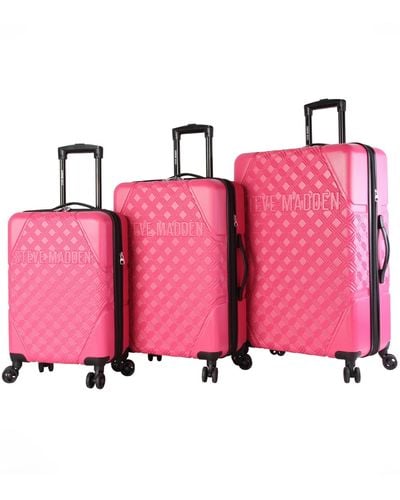 Steve Madden Karisma 3 Piece luggage Set - Pink