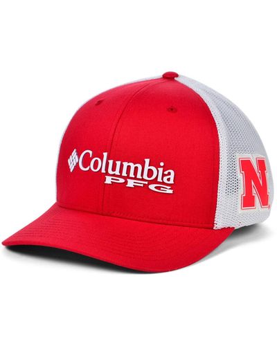 Columbia Nebraska Cornhuskers Pfg Stretch Cap - Red