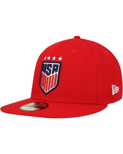 KTZ Red Uswnt Team Basic 59fifty Fitted Hat