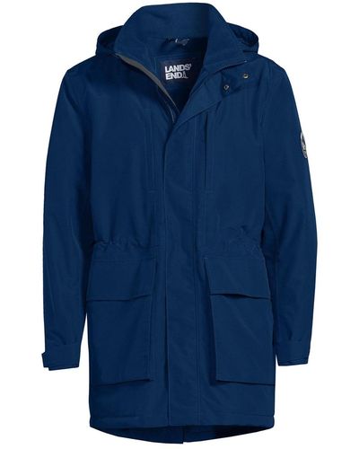 Lands' End Tall Squall Insulated Waterproof Winter Parka - Blue