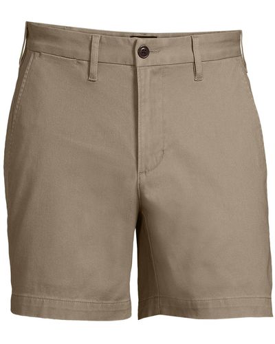 Lands' End 6" Traditional Fit Comfort First Comfort Waist Knockabout Chino Shorts - Natural