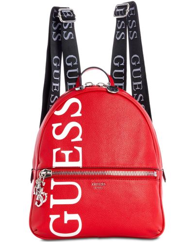 Guess Urban Chic Logo Backpack - Red