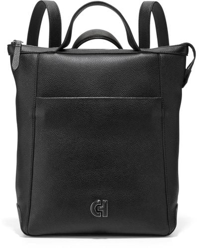 Cole Haan Medium Grand Ambition Convertible Leather Backpack - Black