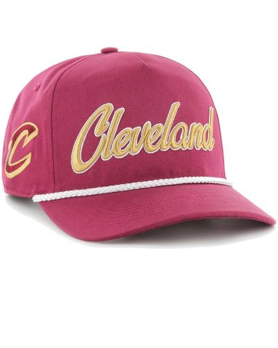 '47 Cleveland Cavaliers Overhand Logo Hitch Adjustable Hat - Pink