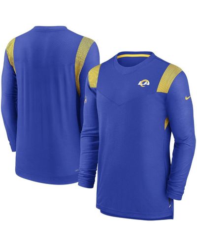 Nike Los Angeles Rams Sideline Tonal Logo Performance Player Long Sleeve T-shirt - Blue