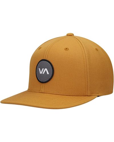 RVCA Gold Va Patch Snapback Hat - Natural