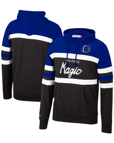 Mitchell & Ness Royal And Black Orlando Magic Head Coach Pullover Hoodie - Blue