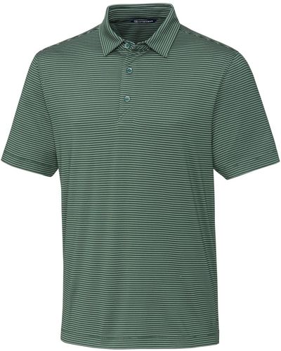 Cutter & Buck Forge Pencil Stripe Stretch Big And Tall Polo Shirt - Green