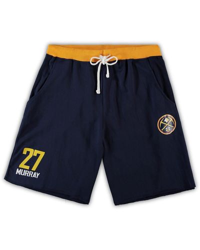 Profile Jamal Murray Denver nuggets Big And Tall French Terry Name And Number Shorts - Blue