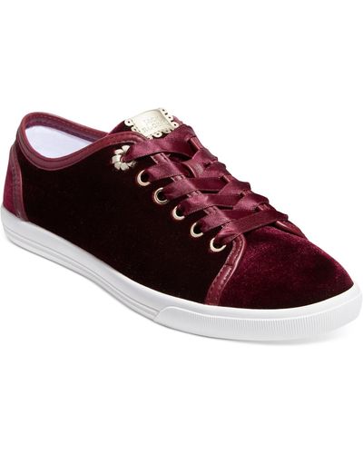 Jack Rogers Lia Velvet Sneakers - Red