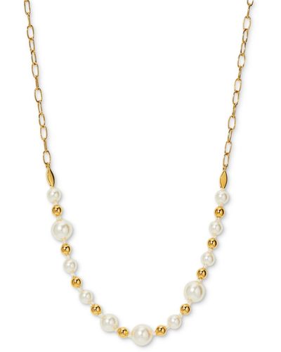 Nadri Ajoa By 18k -plated Imitation Pearl Statement Necklace - Metallic