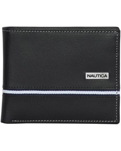 Nautica Bifold Leather Wallet - Black