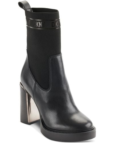 DKNY Vilma Pull-on Sock Booties - Black