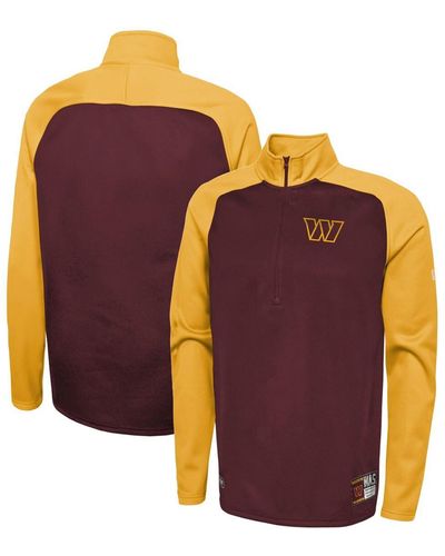 KTZ Washington Commanders Combine Authentic O-line Raglan Half-zip Jacket - Purple