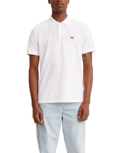 Levi's Housemark Regular Fit Short Sleeve Polo Shirt - White