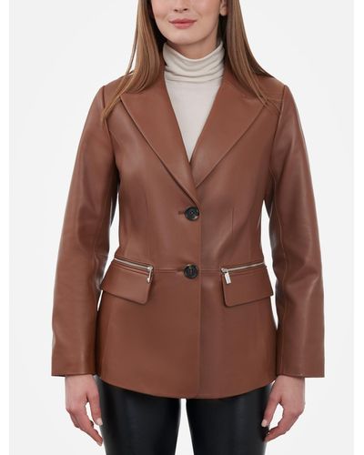 Anne klein sale leather jacket