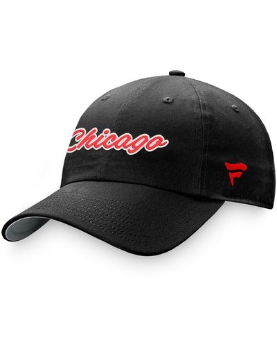 Fanatics Chicago Hawks Breakaway Adjustable Hat - Black