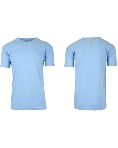 Galaxy By Harvic Short Sleeve Moisture-wicking Quick Dry Performance Tee - Blue
