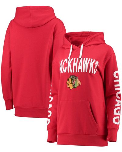 G-III 4Her by Carl Banks Chicago Blackhawks Extra Inning Pullover Hoodie - Red