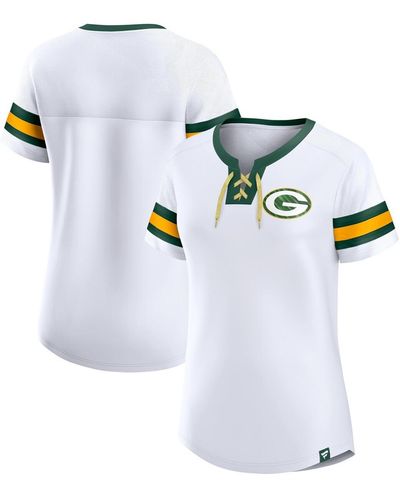 Fanatics Green Bay Packers Sunday Best Lace-up T-shirt - White