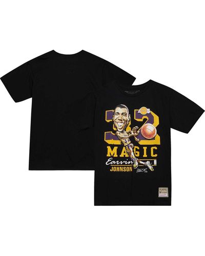 Mitchell & Ness Magic Johnson Los Angeles Lakers Hardwood Classics Caricature T-shirt Magic Johnson Los Angeles - Black