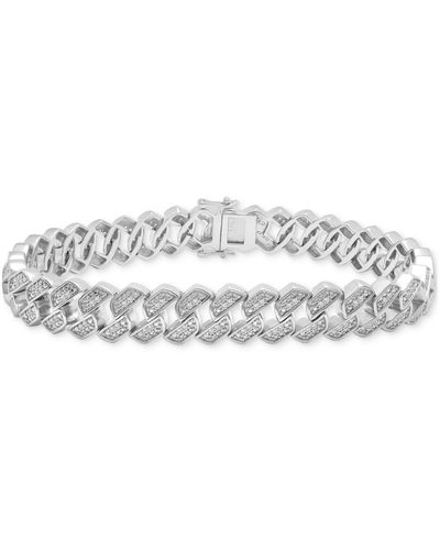 Macy's Diamond Curb Link Bracelet (1 Ct. T.w. - White