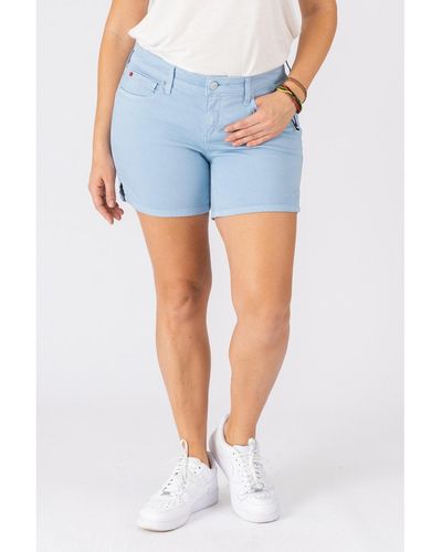 Slink Jeans Plus Size Side Vent Shorts - Blue