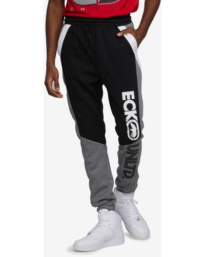 Ecko' Unltd Big And Tall Color Block Smooth Curves Fleece jogger - Black