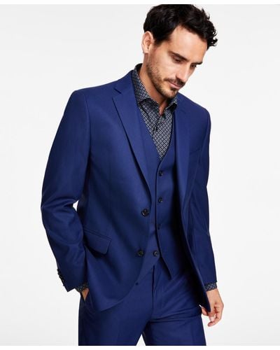 Alfani Slim-fit Stretch Solid Suit Jacket - Blue