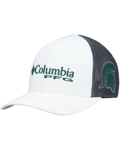 Columbia Michigan State Spartans Pfg Snapback Adjustable Hat - White