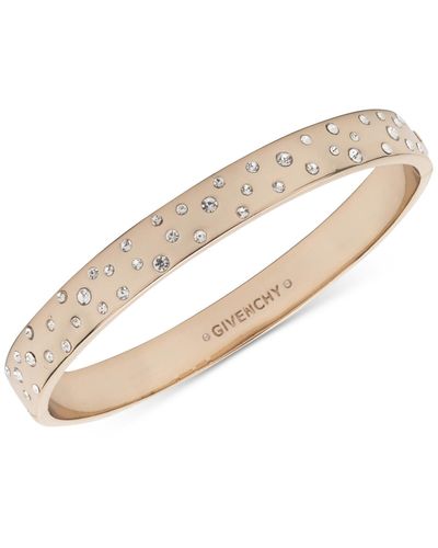 Givenchy Gold-tone Pave Sprinkle Bangle Bracelet - Natural